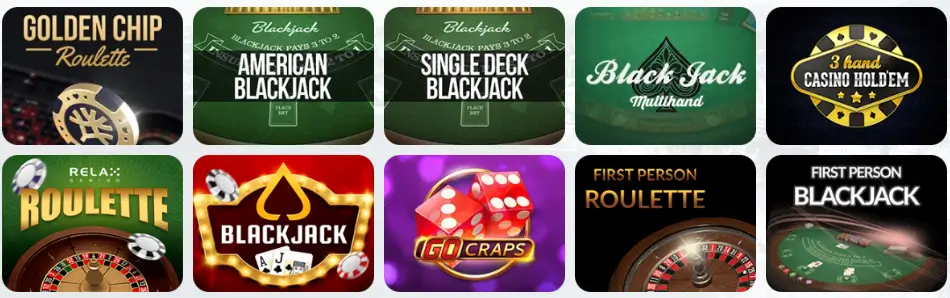 Table Games at Azur Casino Pakistan